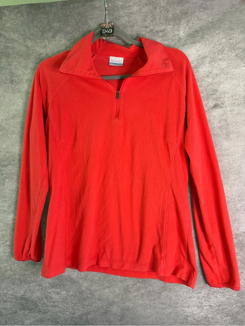 Columbia Red Coral Quarter-Zip Fleece Pullover